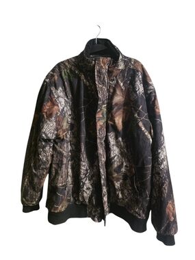 Walls Men's Camo Bomber Jacket - Brown/Black/Green